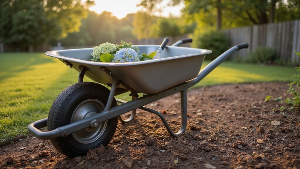 choosing between cart and wheelbarrow