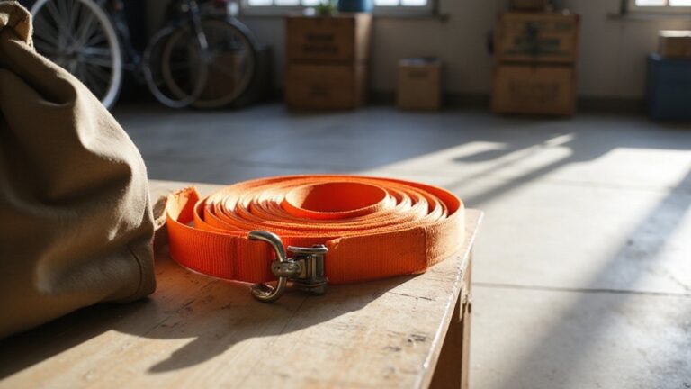 organized ratchet strap storage