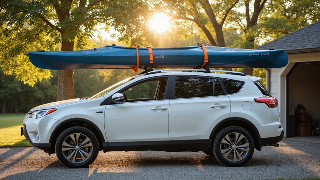 secure kayak to roof
