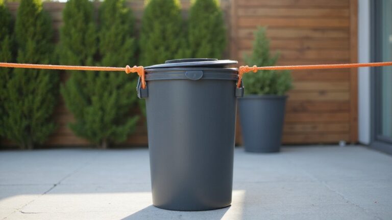 secure trash can lids
